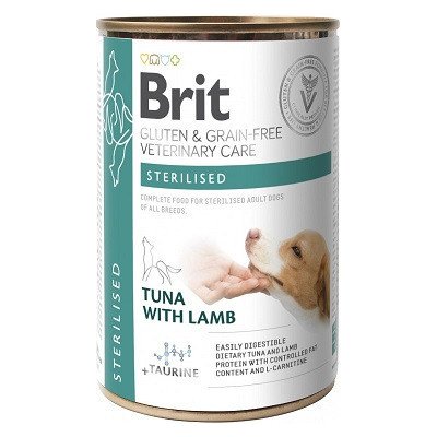 Brit Veterinary Diets Dog Gluten & Grain Free Sterilised Tuna with Lamb 400 g – Hledejceny.cz