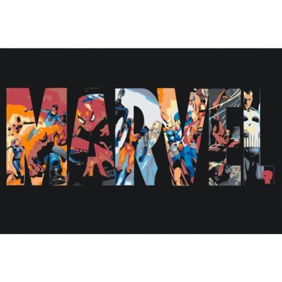 MALUJEŠ Malování podle čísel MARVEL Rozměr 40 x 60 cm Rámování bez rámu a bez vypnutí plátna – Zboží Dáma