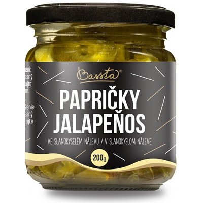 BASSTA Pálivé papričky jalapeňos ve slanokyselém nálevu 200 g – Zboží Dáma