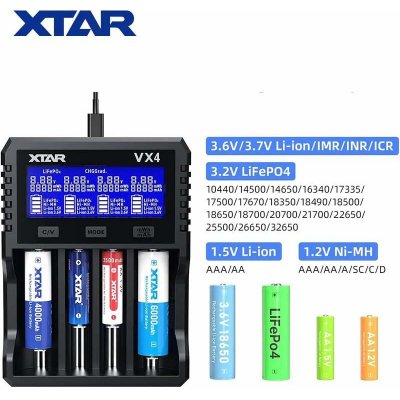 XTAR VX4 18650 / 32650 Li-ION / Ni-MH 4 kanály – Zboží Živě