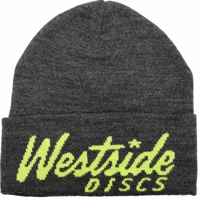 Westside čepice pletená Tm.šedá Žlutá discgolf – Sleviste.cz