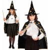 Dětský karnevalový kostým Černý plášť a klobouk Čaroděj