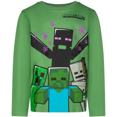 Fashion UK Chlapecké tričko MINECRAFT dlouhý rukáv zelené – Hledejceny.cz