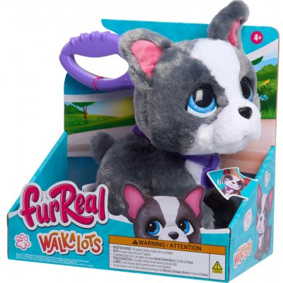 FurReal Walkalots francouzský buldoček – interaktivní plyšový pejsek na vodítku 20 cm – Zboží Mobilmania