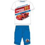 E plus M chlapecký bavlněný letní set (tričko + šortky) Auta Cars blesk McQueen bílý – Sleviste.cz