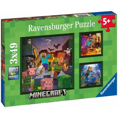 Ravensburger 056217 Minecraft Biomes 3x49 dílků – Zboží Mobilmania