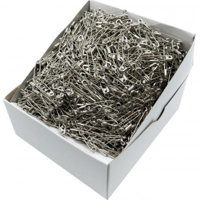 Špendlíky zavírací ocelové PREMIUM - 28x0,75mm - niklované - 1728ks/krabička (sypané) – Zboží Dáma