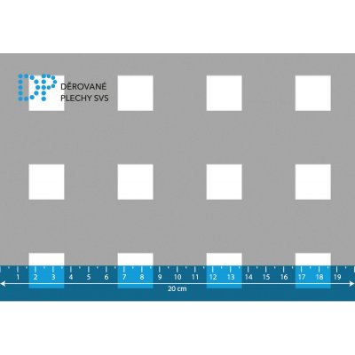 Děrovaný plech hliníkový Qg 20-50 (tl. 2,00 x 1000 x 2000 mm), jakost Al 99,5% broušený + ochranná folie – Zboží Mobilmania