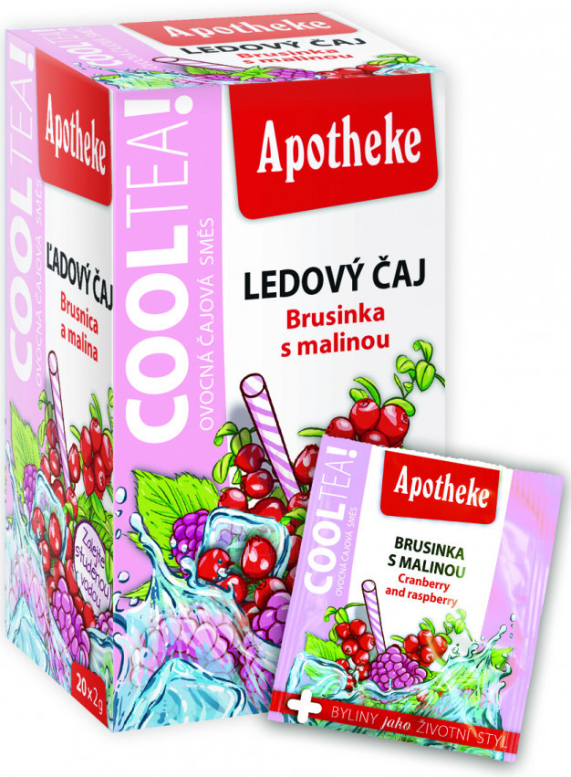 Apotheke Cooltea Brusinka s malinou 20 x 2 g