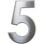 Richter Czech Domovní číslo „5", nerez, výška 75 mm – RN.75L.5.N – Zboží Mobilmania