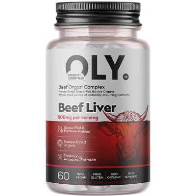 Oly Beef Liver 500 mg 60 kapslí – Hledejceny.cz