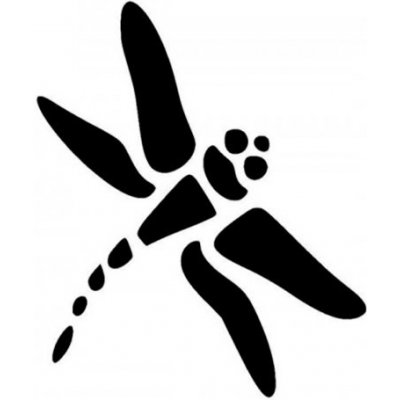 Kreativní svět Vážka plastová šablona 14,5x14,5 cm – Zboží Dáma