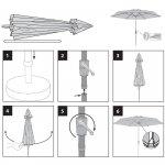 SPRINGOS SUNNY GU0034 Zahradní slunečník 290 cm, světle šedý – Hledejceny.cz