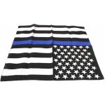 Šátek U.S. s čtvercovým potiskem černobílé vlajky USA – Zboží Dáma