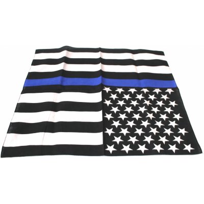 Šátek U.S. s čtvercovým potiskem černobílé vlajky USA – Zboží Dáma