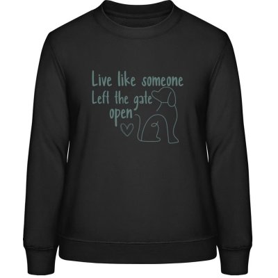 AWDis Sweat mikina Design s motivem psa Černá – Zboží Dáma