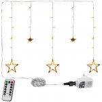Voltronic 67309 Vánoční závěs 5 hvězd 61 LED teple bílý + ovladač – Hledejceny.cz