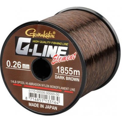 GAMAKATSU G-Line Element Dark Brown 1820 m 0,26 mm 5 kg – Hledejceny.cz