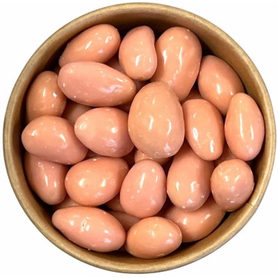 Nutworld Svatební ořechový dárek - sáček se srdcovým průzorem 30g více druhů Jaké mandličky zvolíme: Mandle v jahodovém jogurtu - růžové – Zboží Dáma