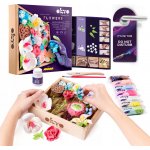 OKTO ROMANCE Výtvarná modelovacia sada DIY kvetiny s dreveným rámom 21x21 cm – Zboží Dáma