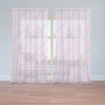 Záclony Modré pruhy na růžové: 2 ks - 150x250 cm - Sablio – Hledejceny.cz