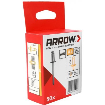 Arrow Trhací nýt RA hliník, pr. 5 x 10 mm, 50 ks – Zbozi.Blesk.cz