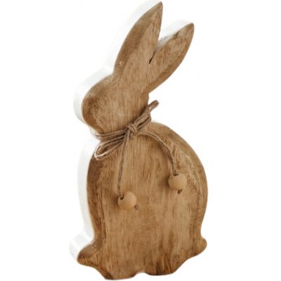 Textilomanie Dřevěný velikonoční zajíc RABELLO 20 cm, bílý – Hledejceny.cz