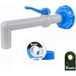 Bradas Sada pro kontejner na vodu IBC, kohoutek 90° s připojením IBCS60x6 pro hadice 1" a PTFE páskou BR-IBCS60-GTM903419 – HobbyKompas.cz