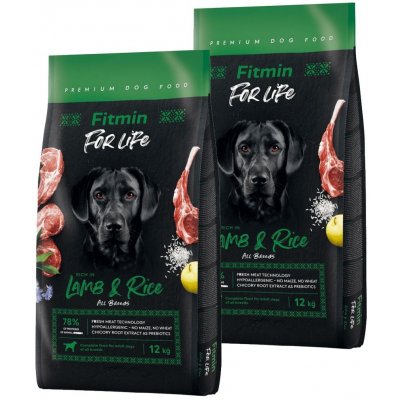 Fitmin Dog For Life Lamb & Rice 2 x 12 kg