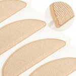 Nábytek XL Kobercové nášlapy na schody 15 ks krémové 56 x 17 x 3 cm – HobbyKompas.cz