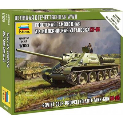 Zvezda Model kit military 6289 Su-85 Snap Fit 1:100