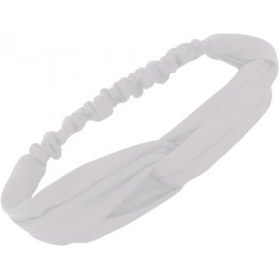 Látková čelenka jednobarevná "uzel" - šátek - bílý – Zboží Dáma