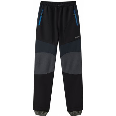 Wolf B2494 softshellové kalhoty zateplené černá modré zipy – Zboží Dáma