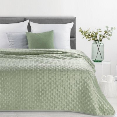 Eurofirany Světle zelený sametový přehoz na postel SOFIA4 200x220 cm – Zboží Dáma