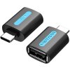 Vention USB-C (M) to USB 2.0 (F) OTG Adapter Black PVC Type CDTB0