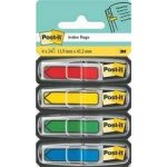 Samolepicí záložky se zásobníkem, mix barev, 12 x 43 mm, 4x 24 listů, tvar šipky, 3M POSTIT 70001449 – Hledejceny.cz