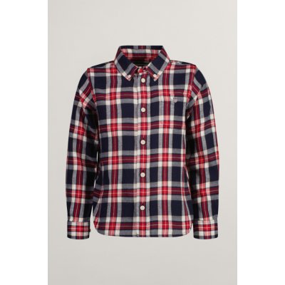 Gant Checked Flannel Bd Shirt Evening Blue – Zboží Dáma