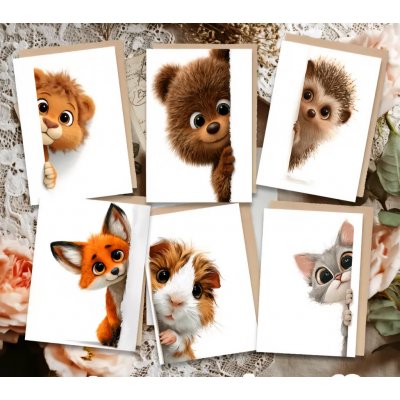 Blahopřání s obálkou – VYKUKUJÍCÍ ZVÍŘÁTKA Druhy: Ježek – Sleviste.cz