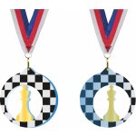 Akrylátová medaile Šachy Zlatá – Zboží Dáma