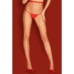 Žhavé punčochy S812 Tights red - Obsessive červená – Zboží Dáma