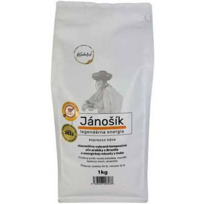 KÁVOHOLIK Káva Jánošík Espresso A/R 90/10 zrnková 1 kg – Hledejceny.cz