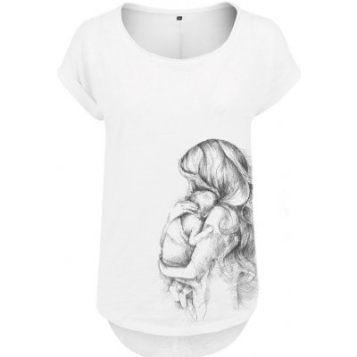 Kojicí tričko Monkey Mum bílé milující maminka