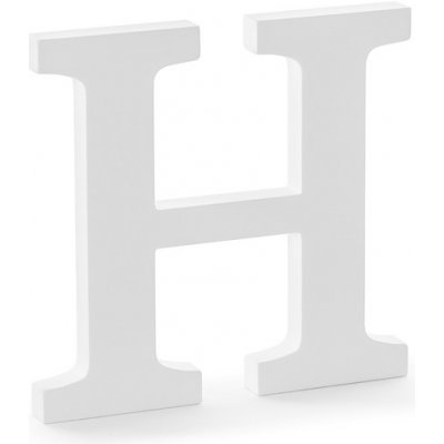 Dřevěné písmeno "H" BÍLÉ, 20 cm – Zboží Mobilmania