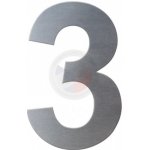 DOLS DLS-C-3 - nerezová číslice 3, číslo na dům, výška 150 mm – Zboží Mobilmania