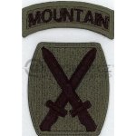 Nášivka: Divize pěší 10. - horská | olivová | černá – Zboží Dáma