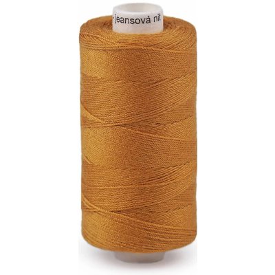 Univerzální šicí nit jeansová (riflová) 240186/764 polyesterová, hořčicová / tmavě medová, návin 200m – Zboží Mobilmania