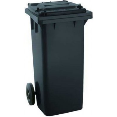 Proteco popelnice 120 L plastová černá s kolečky – Zboží Mobilmania