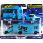 Hot Wheels Premium Car Culture Team Transport Nissan Skyline 2000 GT-R LBWK + Fleet Flyer – Zboží Dáma