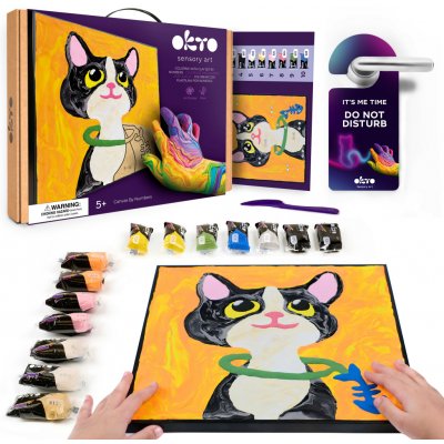 OKTO SENSORY ART Výtvarná sada malování na plátno 30x30cm Kočka – Sleviste.cz