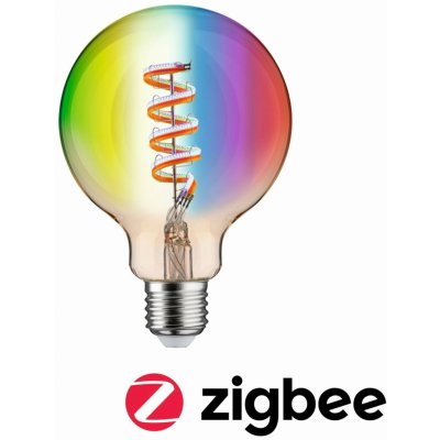 Paulmann Filament 230V Smart Home Zigbee 3.0 LED Globe G95 E27 6,3W RGBW+ stmívatelné zlatá – Hledejceny.cz
